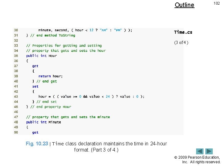 Outline 102 Time. cs (3 of 4 ) Fig. 10. 23 | Time class