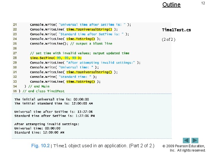 Outline 12 Time 1 Test. cs (2 of 2 ) Fig. 10. 2 |