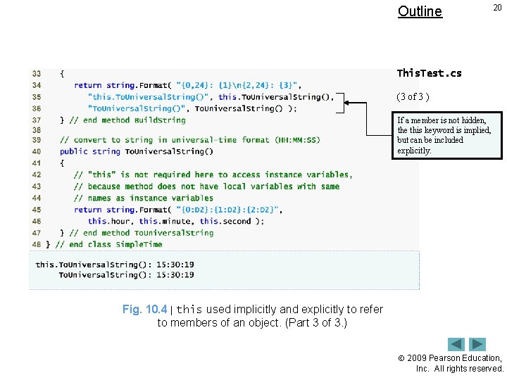 Outline 20 This. Test. cs (3 of 3 ) If a member is not