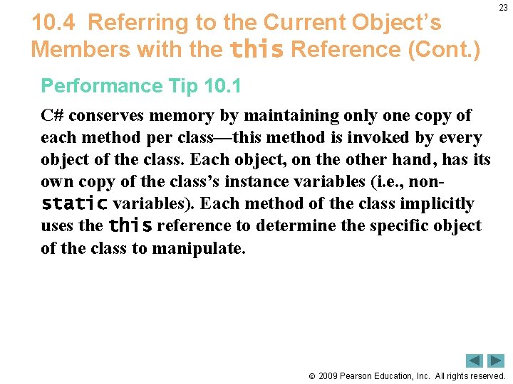10. 4 Referring to the Current Object’s Members with the this Reference (Cont. )