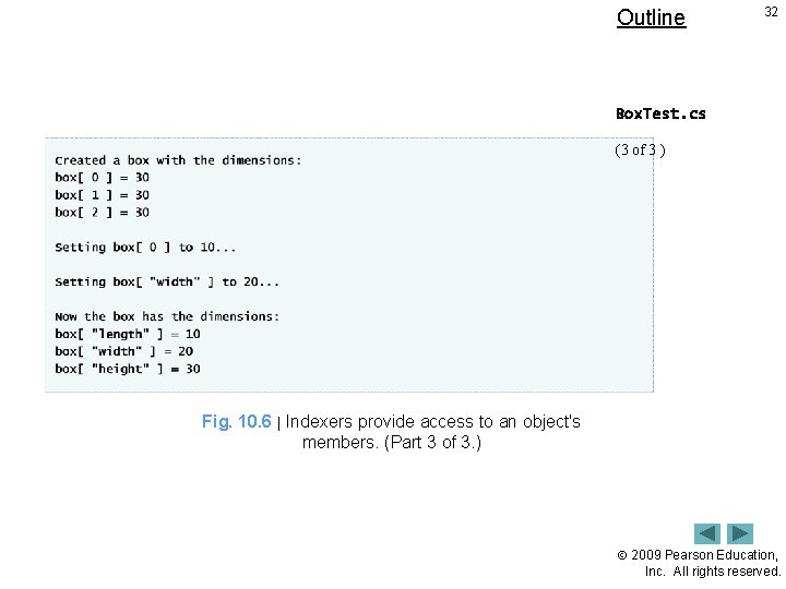 Outline 32 Box. Test. cs (3 of 3 ) Fig. 10. 6 | Indexers