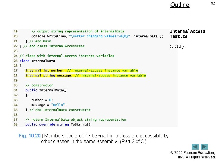 Outline 92 Internal. Access Test. cs (2 of 3 ) Fig. 10. 20 |