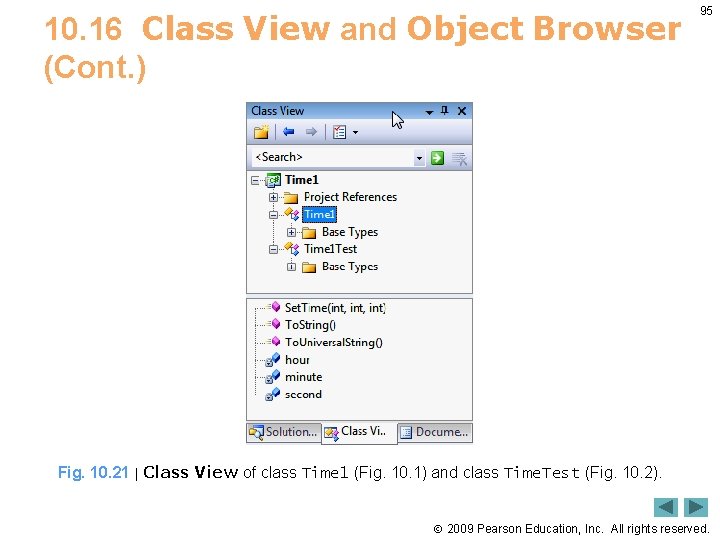 10. 16 Class View and Object Browser (Cont. ) 95 Fig. 10. 21 |