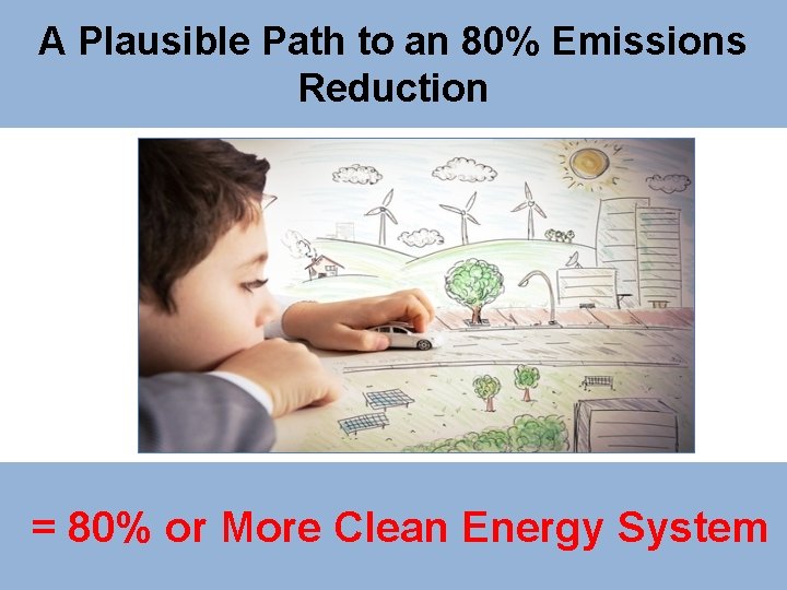 A Plausible Path to an 80% Emissions Reduction = 80% or More Clean Energy