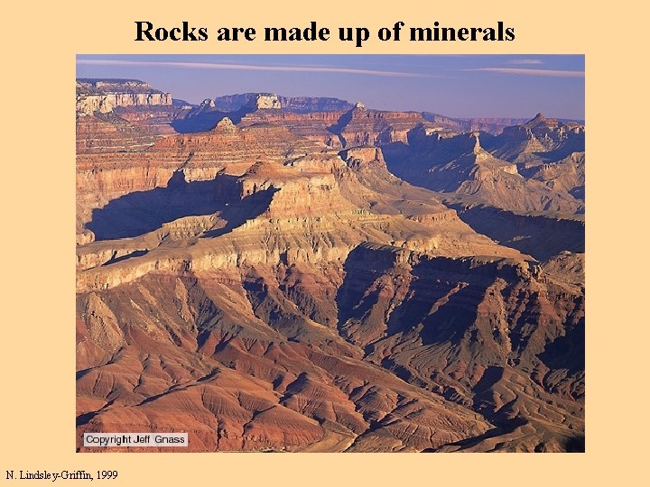 Rocks are made up of minerals N. Lindsley-Griffin, 1999 
