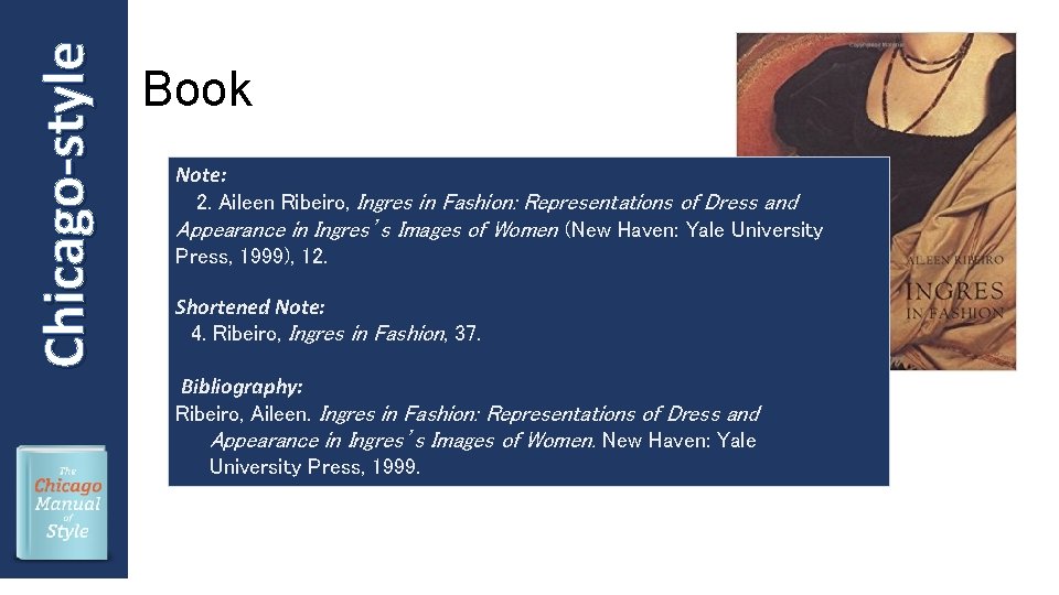 Chicago-style Book Note: 2. Aileen Ribeiro, Ingres in Fashion: Representations of Dress and Appearance