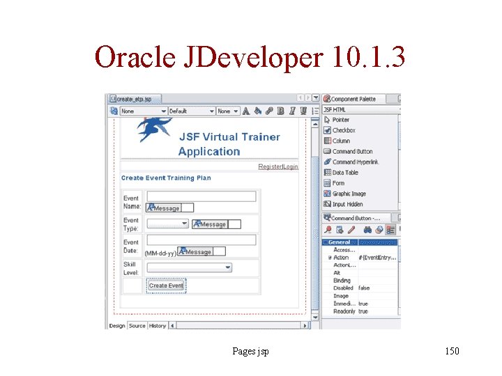 Oracle JDeveloper 10. 1. 3 Pages jsp 150 