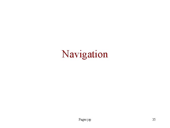 Navigation Pages jsp 35 