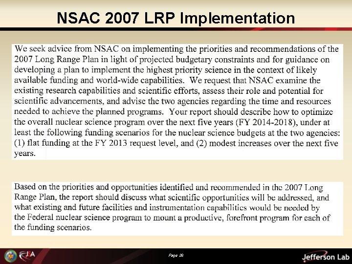 NSAC 2007 LRP Implementation Page 28 