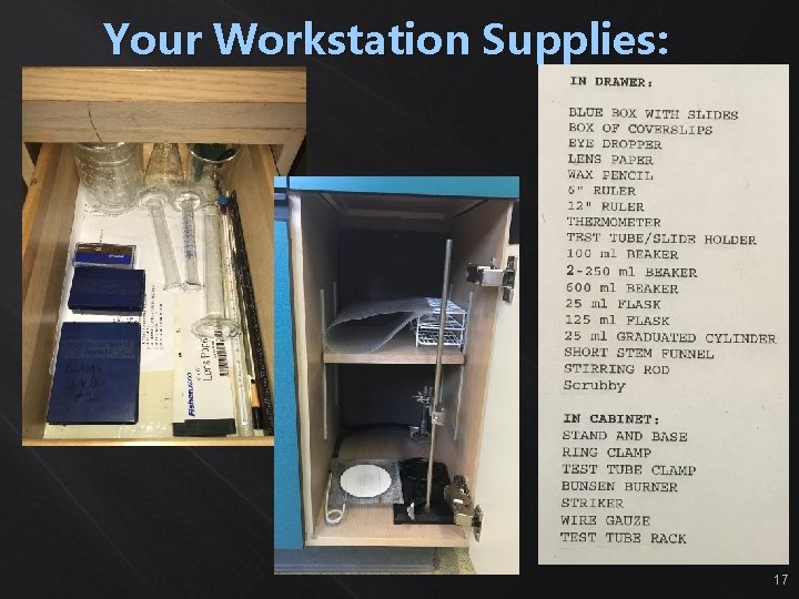 Your Workstation Supplies: 17 