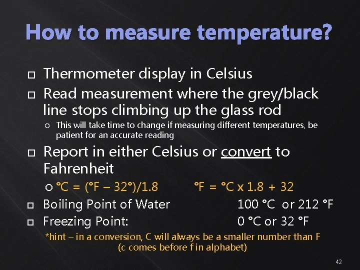 How to measure temperature? Thermometer display in Celsius Read measurement where the grey/black line