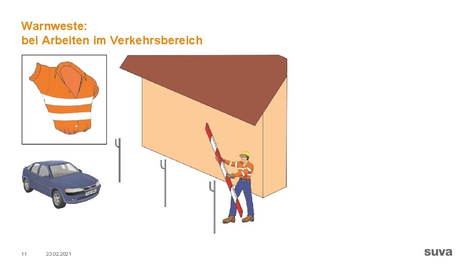Warnweste: bei Arbeiten im Verkehrsbereich 11 23. 02. 2021 