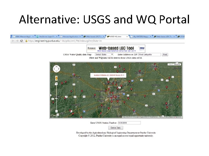 Alternative: USGS and WQ Portal 