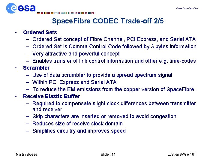Future Focus: Space. Fibre CODEC Trade-off 2/5 • • • Ordered Sets – Ordered