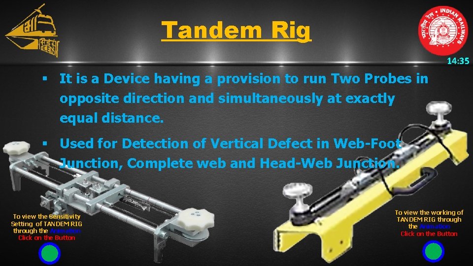 Tandem Rig 14: 35 § It is a Device having a provision to run