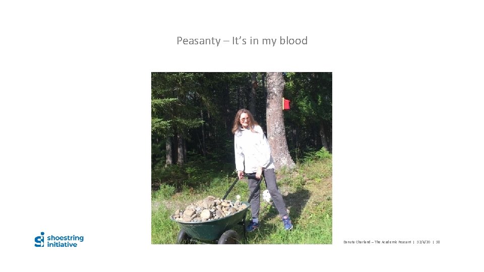 Peasanty – It’s in my blood Danuta Charland – The Academic Peasant | 12/6/20