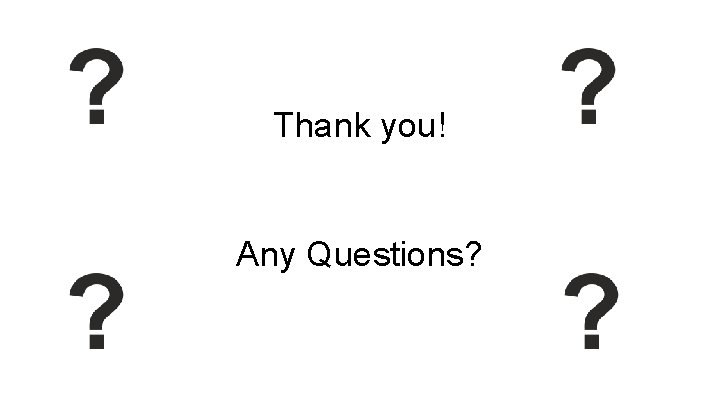 Thank you! Any Questions? 