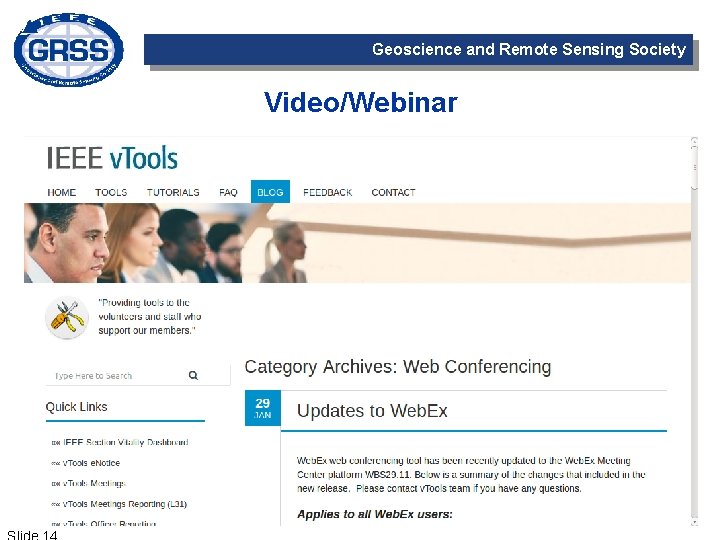 Geoscience and Remote Sensing Society Video/Webinar 