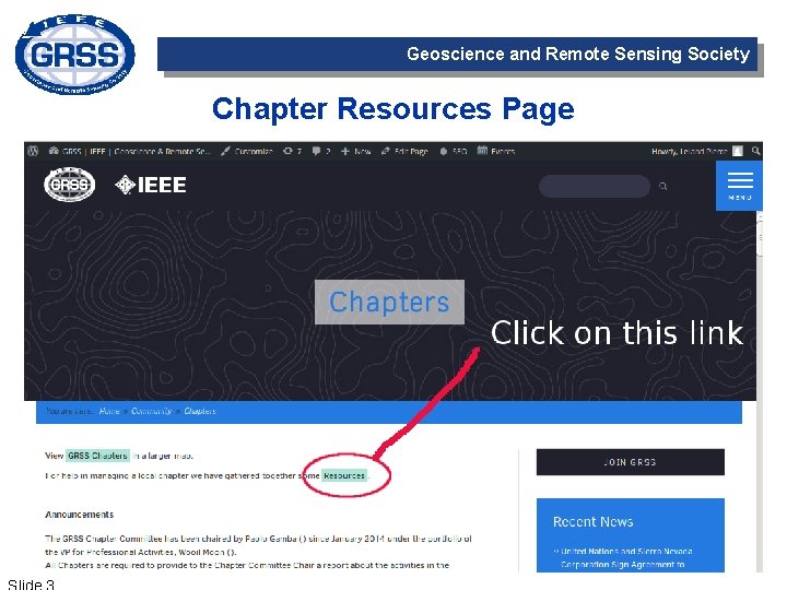 Geoscience and Remote Sensing Society Chapter Resources Page 