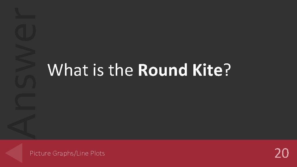 Answer What is the Round Kite? Picture Graphs/Line Plots 20 