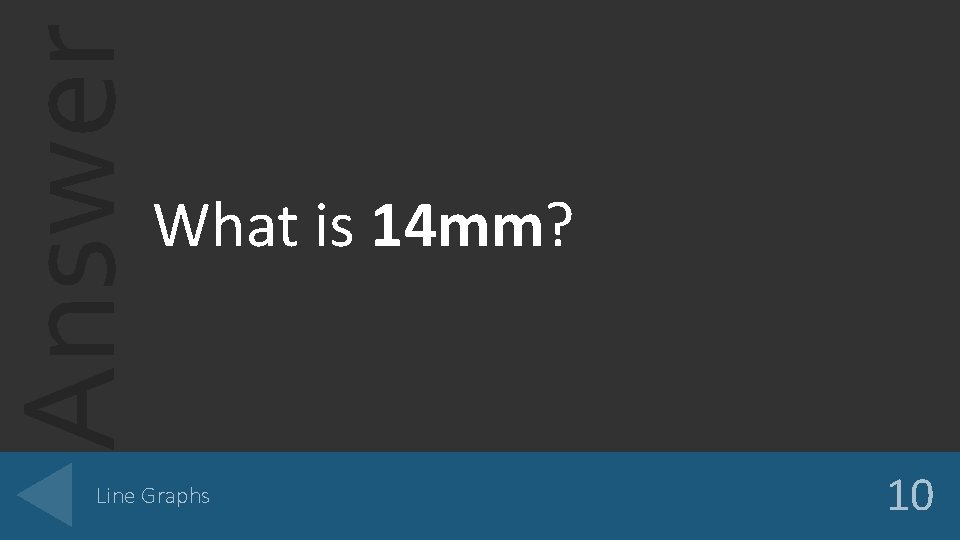 Answer What is 14 mm? Line Graphs 10 