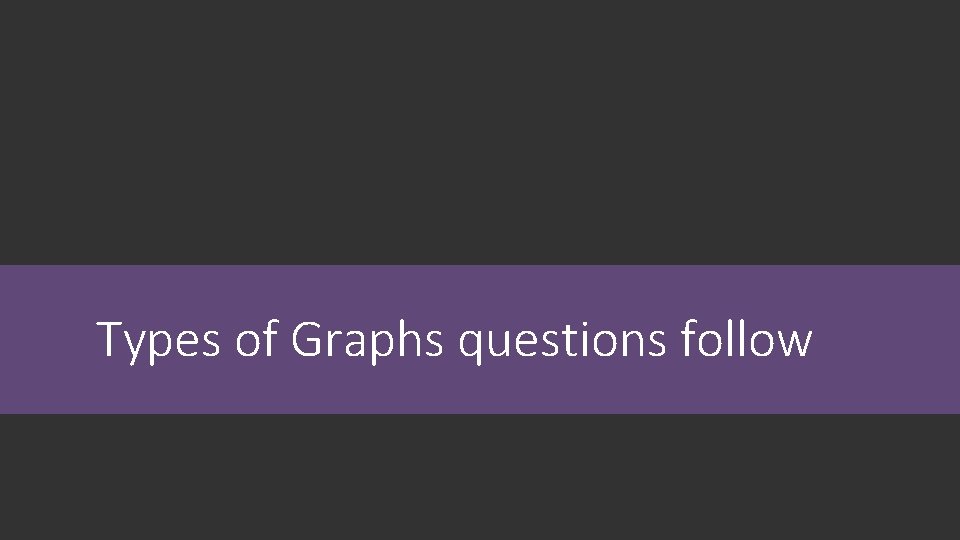 Types of Graphs questions follow 