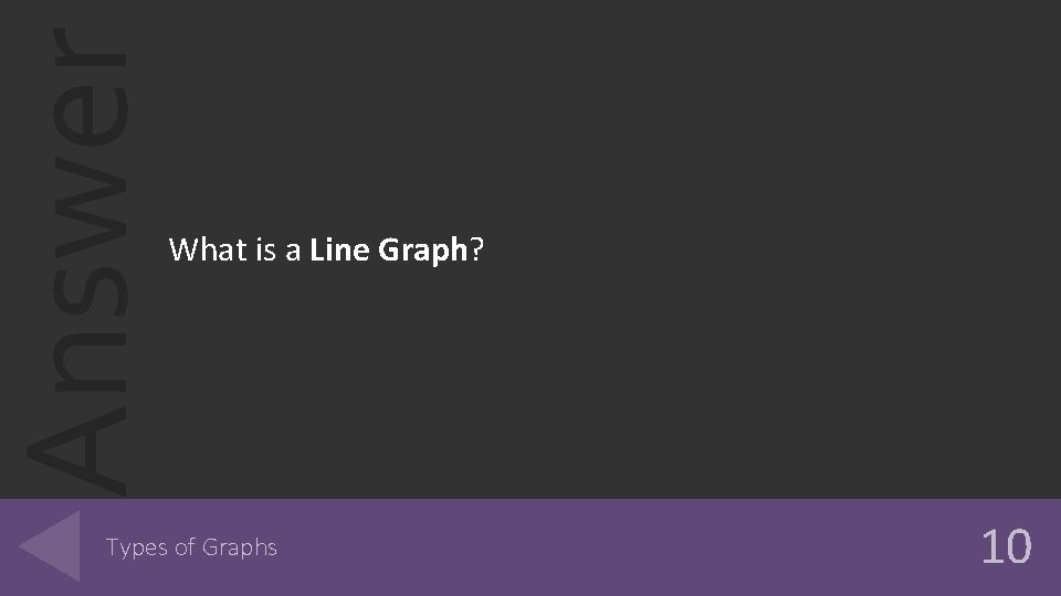 Answer What is a Line Graph? Types of Graphs 10 