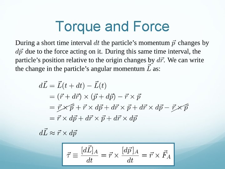 Torque and Force 