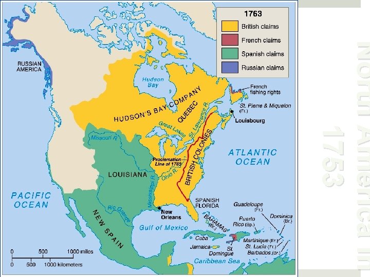 North America in 1753 