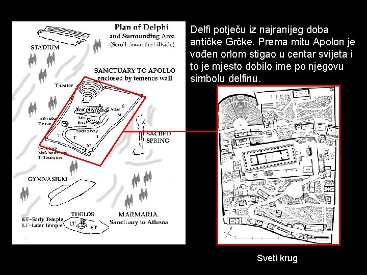 Delfi potječu iz najranijeg doba antičke Grčke. Prema mitu Apolon je vođen orlom stigao