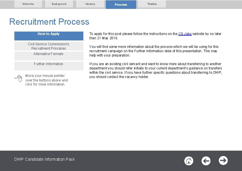 Welcome Background Vacancy Process Timeline Recruitment Process How to Apply Civil Service Commission’s Recruitment Welcome Background Vacancy Process Timeline Recruitment Process How to Apply Civil Service Commission’s Recruitment