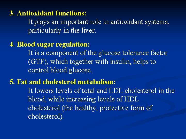 3. Antioxidant functions: It plays an important role in antioxidant systems, particularly in the