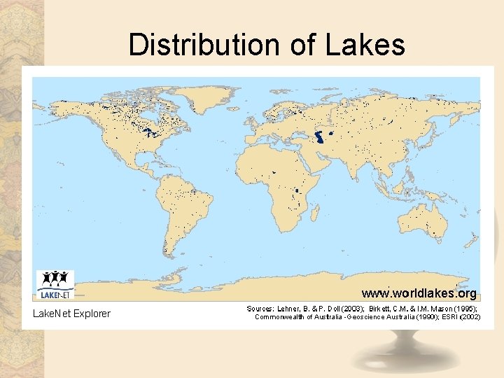 Distribution of Lakes 