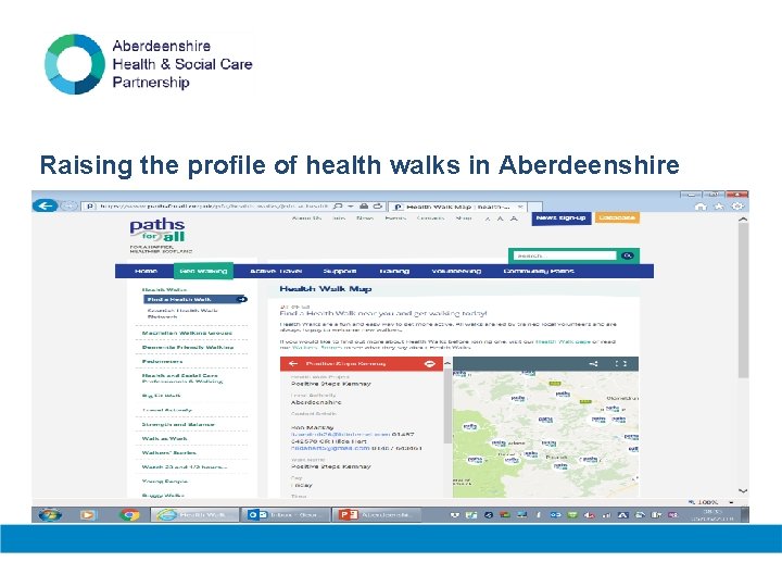 Raising the profile of health walks in Aberdeenshire 