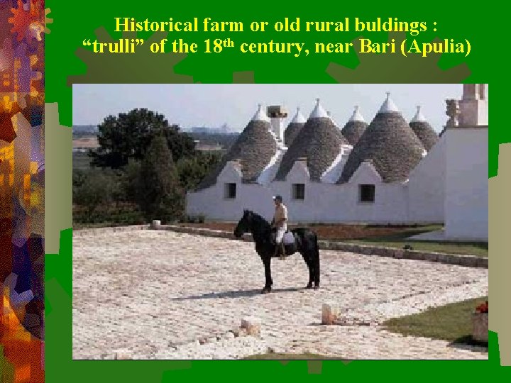 Historical farm or old rural buldings : “trulli” of the 18 th century, near