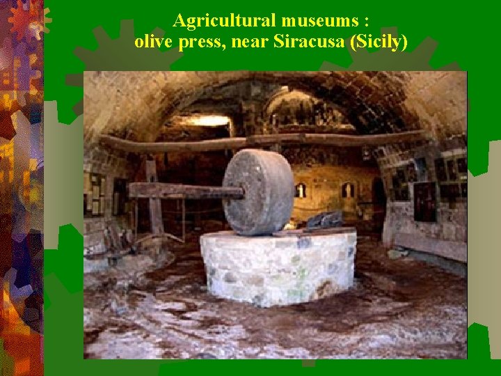 Agricultural museums : olive press, near Siracusa (Sicily) 