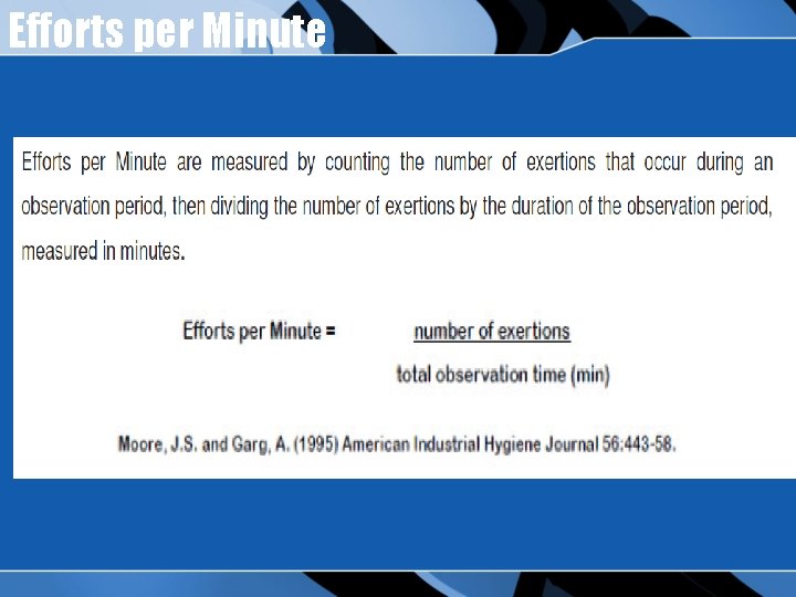 Efforts per Minute 