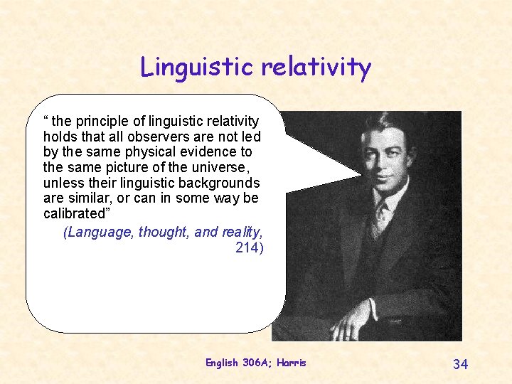 Linguistic relativity “ the principle of linguistic relativity holds that all observers are not Linguistic relativity “ the principle of linguistic relativity holds that all observers are not