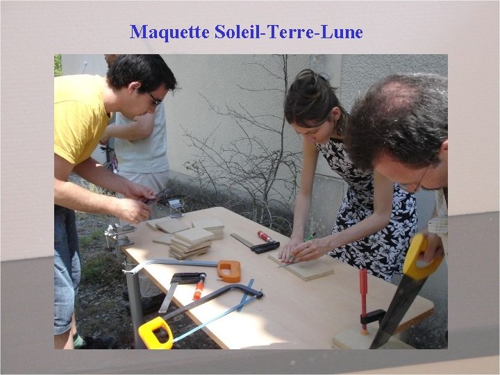 Maquette Soleil-Terre-Lune 