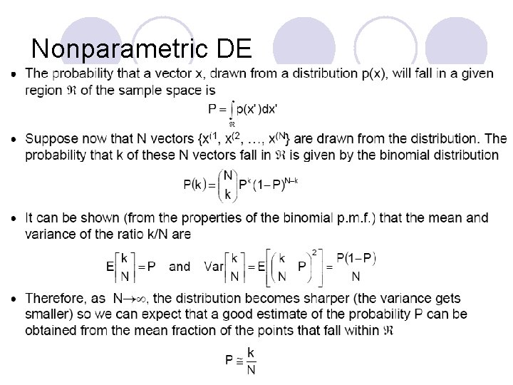 Nonparametric DE 