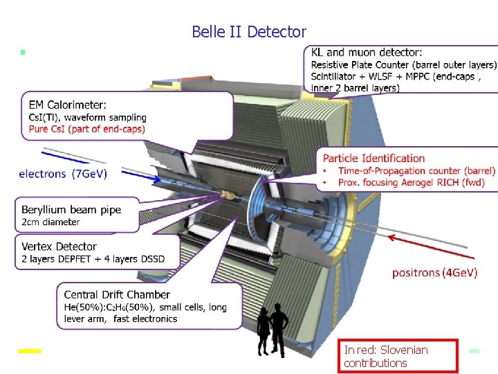 Belle II Detector In red: Slovenian Peter Križan, Ljubljana contributions 