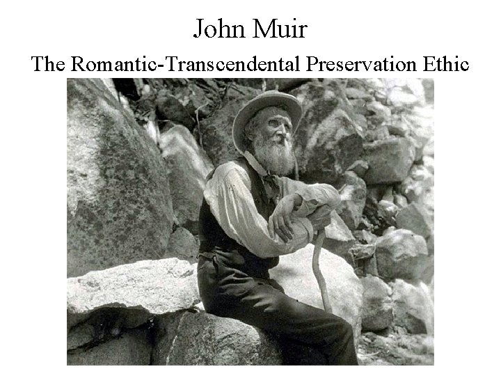 John Muir The Romantic-Transcendental Preservation Ethic 