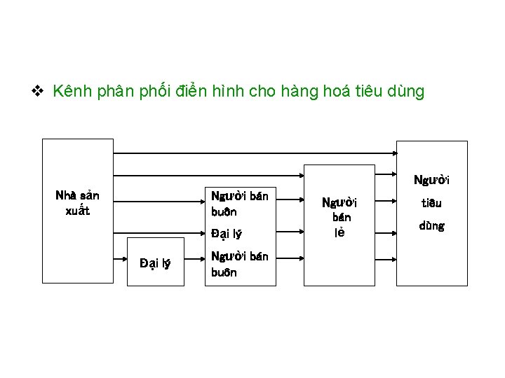 v Kênh phân phối điển hình cho hàng hoá tiêu dùng Người Nhà sản