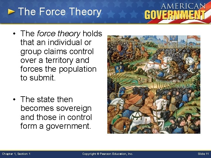 The Force Theory • The force theory holds that an individual or group claims