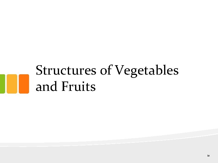 Structures of Vegetables and Fruits 12 