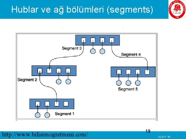 Hublar ve ağ bölümleri (segments) http: //www. bilisimogretmeni. com/ 19 SLAYT 19 