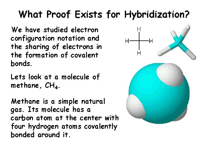 What Proof Exists for Hybridization? We have studied electron configuration notation and the sharing