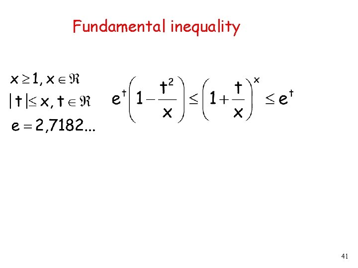 Fundamental inequality 41 