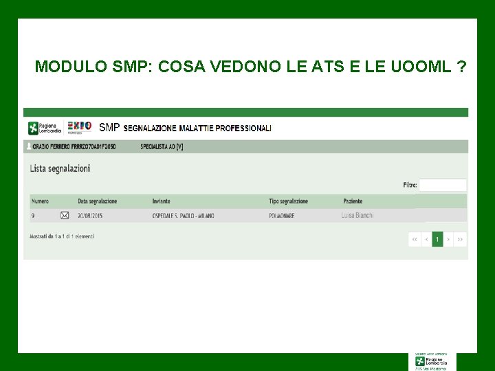 MODULO SMP: COSA VEDONO LE ATS E LE UOOML ? 