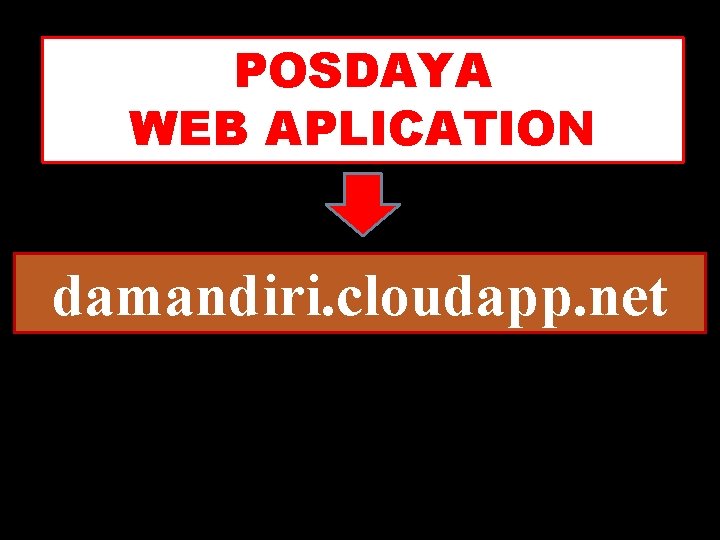 POSDAYA WEB APLICATION: APLICATION WEB damandiri. cloudapp. net 